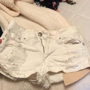 White Jean Shorts from American Eagle